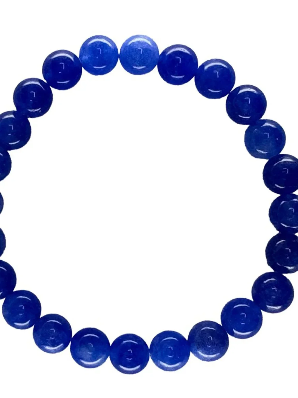8mm Natural Blue Kyanite Bracelet Throat Chakra Calming Meditation Crystal Gift